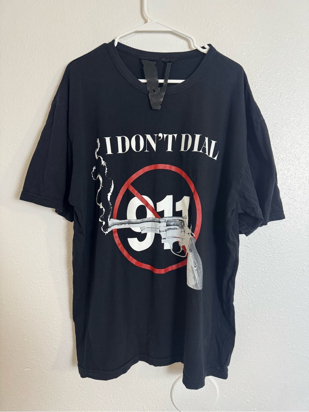 Vlone I don’t dial 911 black sleeve t shirt